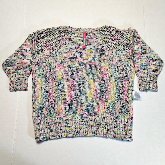 S Plenty by Tracy Reese Kittiwake Rainbow Confetti Slub Anthropologie 3/4 Sleeve - Picture 5 of 10